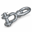 Galvanized Jaw to Eye Boat Marine Swivel, Mooring Jaw Eye Swivel Connector for Chain, Rope, Cable, and Anchor Use