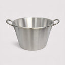 23" Portable Carnitas Cazo – Large Flat Bottom 13" Deep Stainless Steel Cooking Pot Wok for Outdoor Gas Stove & Taco Cooking