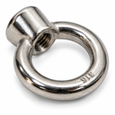 Boat Marine 316 Stainless Steel Lifting Eye Nut, UNC Tap Thread Rigging Hardware for Chain, Cable, Rope, and Dock Use - PACK 5