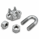 Marine Wire Rope Clip Cable Clamp, Drop Forged Galvanized Cable Clamp for Rigging, Rope Loops, and Outdoor Use - PACK 2