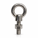 Marine T316 Stainless Steel Fully Threaded Shoulder Eye Bolt, Boat Dock Rigging Eye Screw for Cable, Chain, Rope, and Outdoor Use