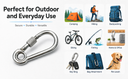 20 Pcs Marine T316 Stainless Steel 1/4" Carabiner Spring Snap Hook Eyelet & Screw 250 Lbs WLL