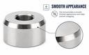 4 Pcs Marine T316 Stainless Steel 5/16"-18 Thread 11/16'' Flat End Hardware Nut