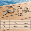 Marine T316 Stainless Steel Ring Nail Link Connector, Welded Ring Hardware for Yacht, Sailing, Boat, Dock, Rope - PACK 10