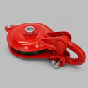 1 Ton (2,200 lbs WLL) Single Sheave Snatch Block Pulley with Shackle – Heavy Duty Cable Wire Rope Pulley for Rigging, Lifting & Yarding