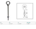 Marine T316 Stainless Steel Fully Threaded Shoulder Eye Bolt
