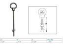 Marine T316 Stainless Steel Fully Threaded Shoulder Eye Bolt