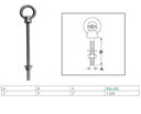 Marine T316 Stainless Steel Fully Threaded Shoulder Eye Bolt