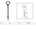 Marine T316 Stainless Steel Fully Threaded Shoulder Eye Bolt