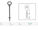 Marine T316 Stainless Steel Fully Threaded Shoulder Eye Bolt