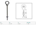 Marine T316 Stainless Steel Fully Threaded Shoulder Eye Bolt