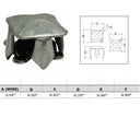 4Pc 3/16" Stainless Steel T316 Wire Net Star Clip Marine Boat Wire Net Clip