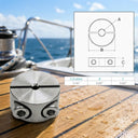 Marine Boat T316 Stainless Steel 2-Part Wire Cable Clamp Stop, Rope Wire Clamp Hardware for Cable Railing, Rigging - PACK 10