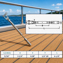 Marine T316 Stainless Steel Swageless Toggle Turnbuckle for Cable Rail Wire Rope, Adjustable Railing Tensioner for Deck, Stair, Dock - PACK 4