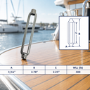 Marine Grade Stainless Steel T316 Turnbuckle Body, Rigging Tensioner Body for Cable, Wire Rope, Chain, Dock, Deck - PACK 4