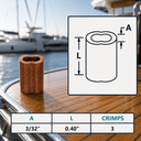 Copper Crimping Loop Sleeve for Wire Rope, Double Barrel Ferrule Cable Sleeves for Rigging, Railing, Loop Ends - PACK 10