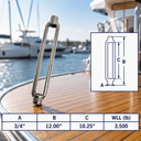 Marine Grade Stainless Steel T316 Turnbuckle Body, Rigging Tensioner Body for Cable, Wire Rope, Chain, Dock, Deck - PACK 4