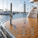 Marine Boat T316 Stainless Steel Swageless Threaded Stud for Cable, Wire Rope Railing Terminal Fitting for Deck, Dock, and Boat Use
