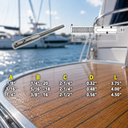Marine Deck Boat T316 Stainless Steel Set Screw Threaded Stud for 1/8" 3/16" 1/4" Cable Wire, Railing and Rigging Hardware