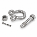 Mil Spec T316 Stainless Steel Bolt Pin Anchor Shackle, Non-Magnetic Drop Forged Marine Rigging Shackle for Boat and Chain