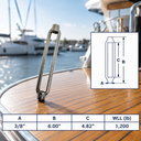 Marine Grade Stainless Steel T316 Turnbuckle Body, Rigging Tensioner Body for Cable, Wire Rope, Chain, Dock, Deck - PACK 4