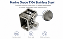 Marine T304 Stainless Steel 2" Lashing Tie Down Winch Bolt On