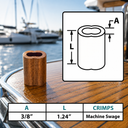 Copper Crimping Loop Sleeve for Wire Rope, Double Barrel Ferrule Cable Sleeves for Rigging, Railing, Loop Ends - PACK 10