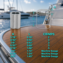 Aluminum Crimping Loop Sleeve for Wire Rope, Double Barrel Ferrule Cable Sleeves for Rigging, Railing, Loop Ends, and Outdoor Use
