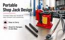 Portable 20 Ton Air Hydraulic Bottle Jack, 10"–20" Lift Range Pneumatic Shop Ram Jack for Automotive & Truck Repair