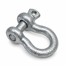 Screw Pin Anchor D Ring Shackle, Galvanized Steel Drop Forged Rigging Connector for Chain, Rope, Cable, and Towing