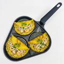 Banh Xeo Maker Pan 3 Mold Nonstick Skillet, Vietnamese Mini Pancake Pan for Crispy Banh Xeo, Crepes, Egg Dishes, Breakfast and Snack Cooking