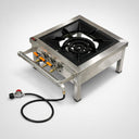 150,000 BTU High Pressure Square Propane Stove Burner, Heavy Duty Stainless Steel Outdoor Gas Cooker for Boiling, Frying & Large Batch Cooking