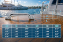 3/16" 1/4" 5/16" Marine Long Pad Eye, T304 Stainless Steel Rigging Wire Cable Yacht Hardware for Boat, Dock, Deck, and Rope
