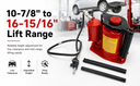 32 Ton Heavy Duty Air Hydraulic Bottle Jack, 10-7/8" to 16-15/16" Lift Range, Pneumatic & Manual Shop Jack for Truck & Equipment Repair