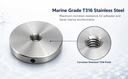 Marine T316 Stainless Steel 3/8" Flange Washer Supporting Washer 2" Diameter