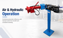 Air Hydraulic Tube and Pipe Bender 10 Ton Bending 1", 1-1/2" 1-3/4" Dies