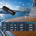Stainless Steel T316 Black Oxide Swage Insert for 1/8" 3/16" 1/4" Cable Wire Rope, Marine Cable Railing and Rigging Hardware