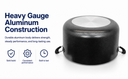 40 Qt Nonstick Saucepot with Lid, 17-3/8" (44CM) Sauce Pan, Double Handles for Milk, Soup & Everyday Cooking