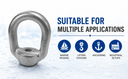 Threaded Eye Nut Ring Oval Lifting Marine Forged Style Stainless Steel T316