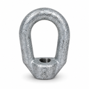 Hot-Dipped Galvanized Eye Nut, Drop Forged Carbon Steel Tap Thread Lifting and Rigging Hardware for Chain, Cable, and Rope - PACK 5