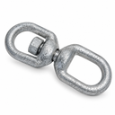 Galvanized Steel Eye & Eye Swivel for Marine Boats, Mooring Connector and Rigging Hardware for Chain, Rope, and Cable
