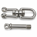 T316 Stainless Steel Eye Jaw Swivel for Marine Boat Mooring, Heavy Duty Anchor Swivel Connector for Chain, Rope, Dock, and Rigging Use