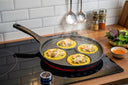 Banh Xeo Maker Pan 4 Mold Nonstick Skillet, Vietnamese Mini Pancake Pan for Crispy Banh Xeo, Crepes, Egg Dishes, Breakfast and Snack Cooking
