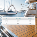 T316 Stainless Steel Triangle Ring Formed Welded Clips Buckles, Marine Grade Connector Rings for Webbing, Straps, and Rigging