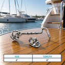 Boat Deck Cabin Hook Latch Stainless Steel Hardware, Door Window Hook Lock for Marine Boat, Yacht - PACK 4
