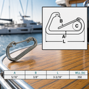 Marine T316 Stainless Steel Spring Clip with WLL, Rigging Lift Link Clip for Rope, Chain, Cable - PACK 4