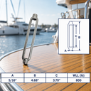 Marine Grade Stainless Steel T316 Turnbuckle Body, Rigging Tensioner Body for Cable, Wire Rope, Chain, Dock, Deck - PACK 4