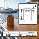 Copper Crimping Loop Sleeve for Wire Rope, Double Barrel Ferrule Cable Sleeves for Rigging, Railing, Loop Ends - PACK 10