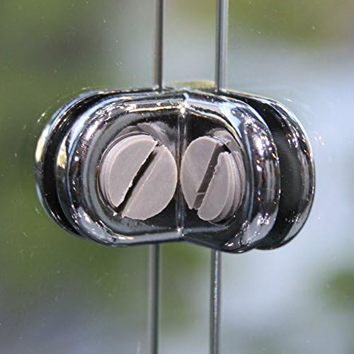 50 Pcs Chrome Metal 2 Way Glass Shelf Connector 3/16" Tempered Glass 90 Degree