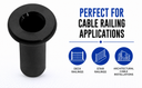 Black Oxide T316 Stainless Steel Protective Sleeve for 1/8, 3/16" Cable Rail